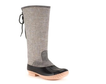 wide calf tall duck boots