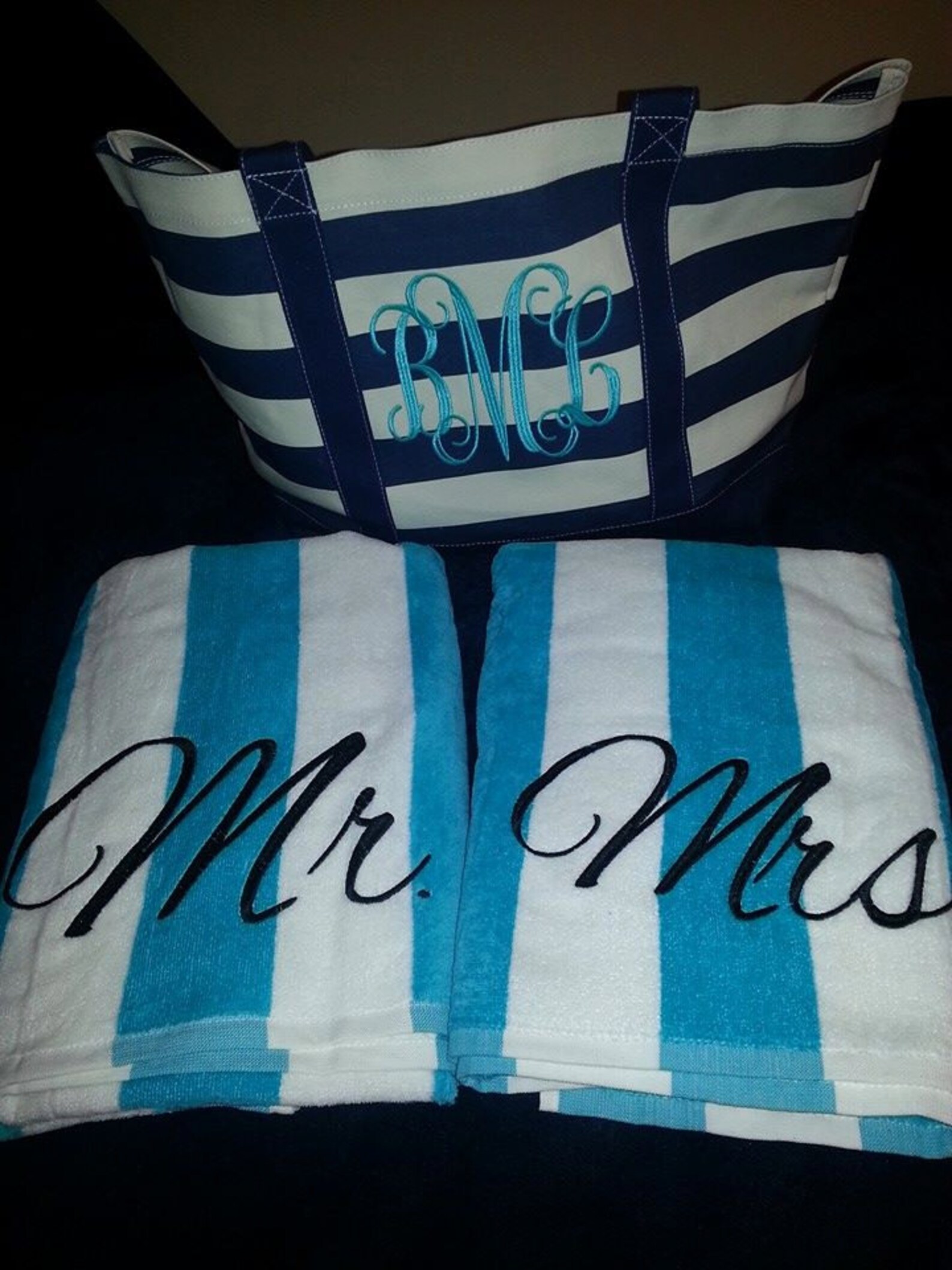 Mr and Mrs Monogrammed Beach Towels Personalized Beach Towel Etsy Mr and Mrs Monogrammed Beach Towels Personalized Beach Towel Etsy