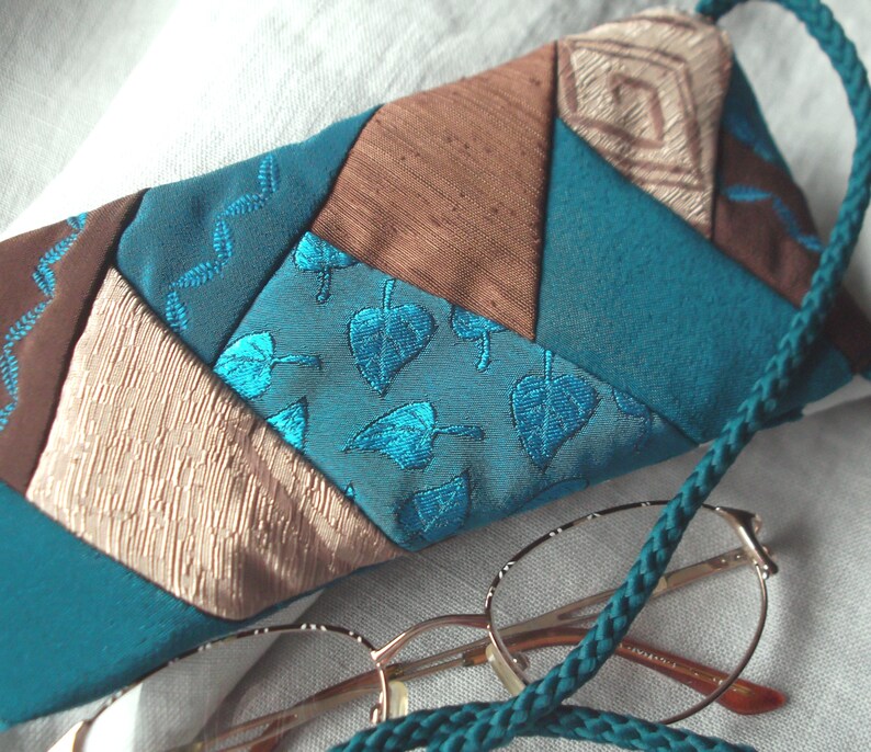 Fabric eyeglass soft case women eye glasses holder with long Etsy