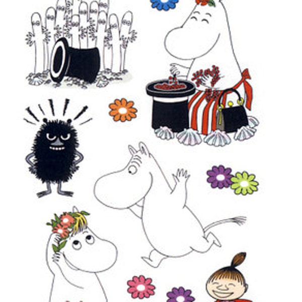 Stickers tatouage Moomin de Finlande, cadeau de Noël