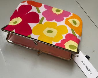 Marimekko Mini Unikko purse, orange yellow orange