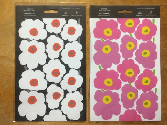 Marimekko Unikko Scrapbooking Stickers Two Sheets From Etsy
