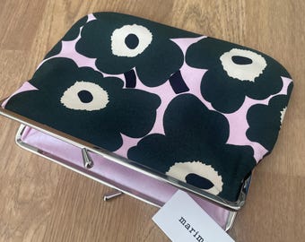 Marimekko Mini Unikko purse, pink and green
