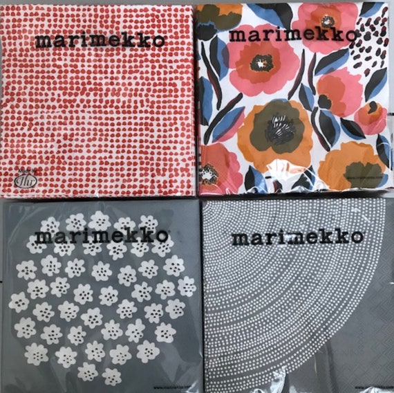 Marimekko Rosarium Puketti Orkanen And Fokus Cocktail Paper Etsy