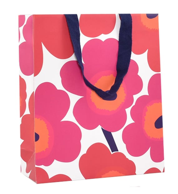Marimekko SET of 5 RED Unikko Medium Size Gift Bags - Etsy
