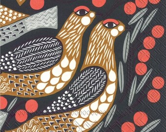 Marimekko Kiiruna paper napkins for dining and decoupaging,33x33cm , 20 sheets of 3 ply napkins, Finland