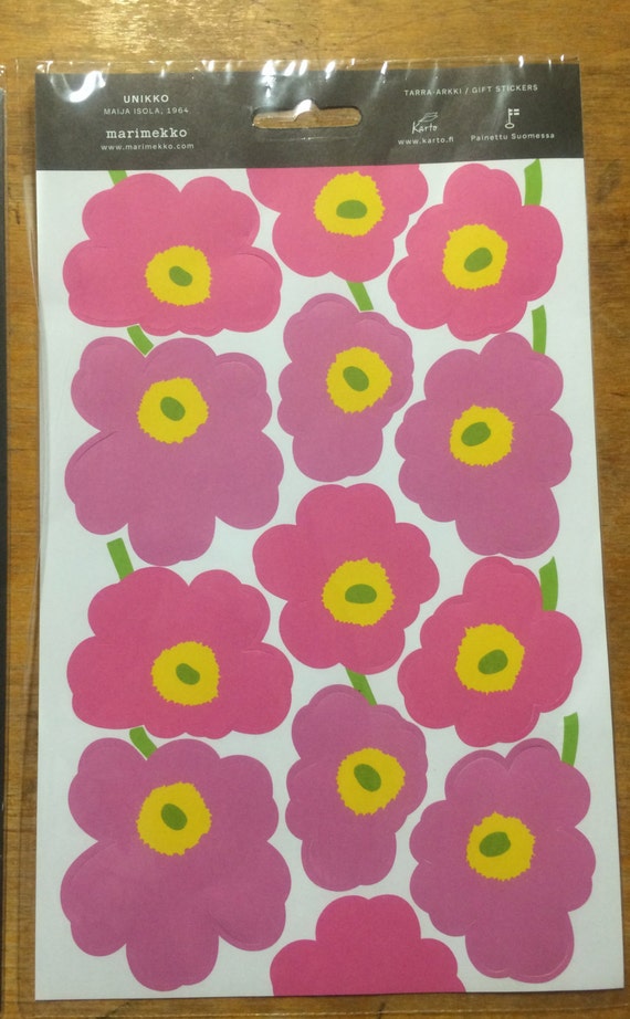 Marimekko Unikko Scrapbooking Stickers Two Sheets From Etsy