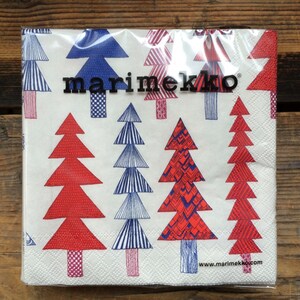 Tovaglioli di carta da cocktail Marimekko Kuusikossa, per il disaccoppiamento, 20 fogli di tovaglioli a 3 cucchiai, design by Maija Louekari