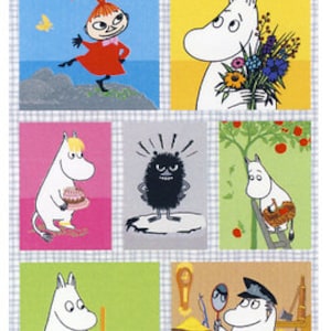 Stickers créatifs colorés Moomins, 3 feuilles, originaires de Finlande