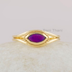 Anello Bohemin - Anello con sigillo in opale - Anello da donna - Regalo per le damigelle d&#39;onore - Anello in argento sterling 925 - Anello con pietra preziosa Marquise - Regalo per lei