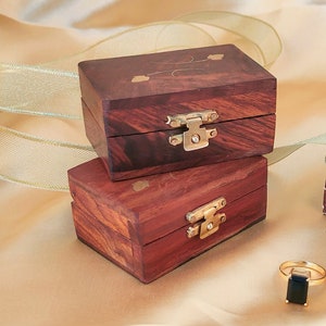 Caja de regalo de tesoro de madera, agregue esta caja para hacer de su regalo un tesoro.