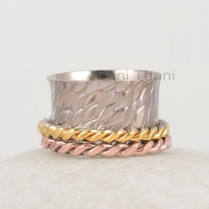 925 sterlingzilveren spinnerring - handgemaakte boho-ring - 925 zilver - groothandel sieraden - sieraden voor jonge zus - cadeau voor beste vriend