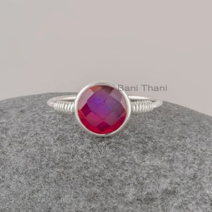 Rings for Women - Opal Gemstone Silver Ring - 925 Sterling Silver - Handmade Jewelry - Dainty Ring - Gift for Birthday - Jewelry for Spouse