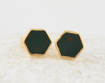 Bloodstone stud earrings deals