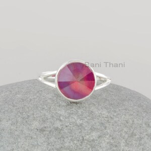 Gift for Anniversary - Opal Gemstone Ring - Solid 925 Sterling Silver - Statement Ring - Handmade Bezel Ring - Jewelry for Grand Daughter
