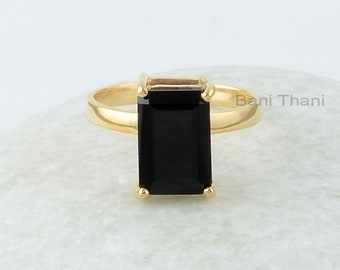 Gold Onyx Ring Etsy
