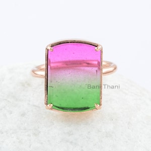 Bio Tourmaline Quartz Ring - 925 Silver - Handmade Ring - Prong Set Ring - Elegant Jewelry - Jewelry For The Traveler - Gift For Wholesale