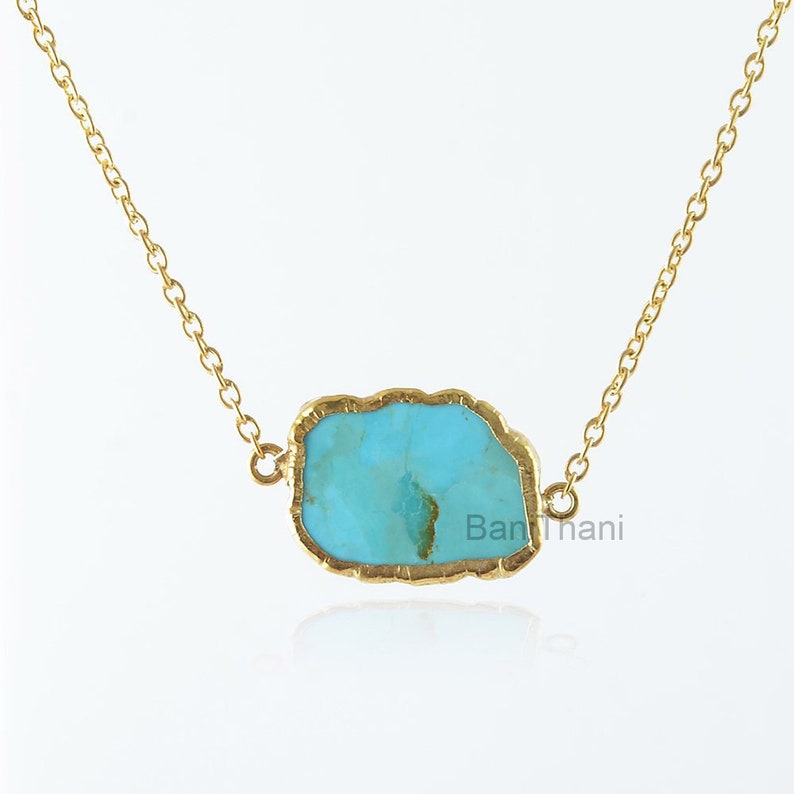 Turquoise Necklace Arizona 18x23mm Fancy Sterling