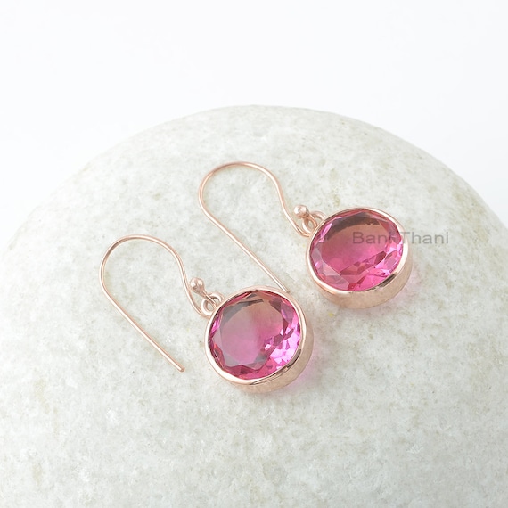 Details about / .925 Sterling Silver Pink-Tourmaline Flower Post Stud Earrings MSRP $319