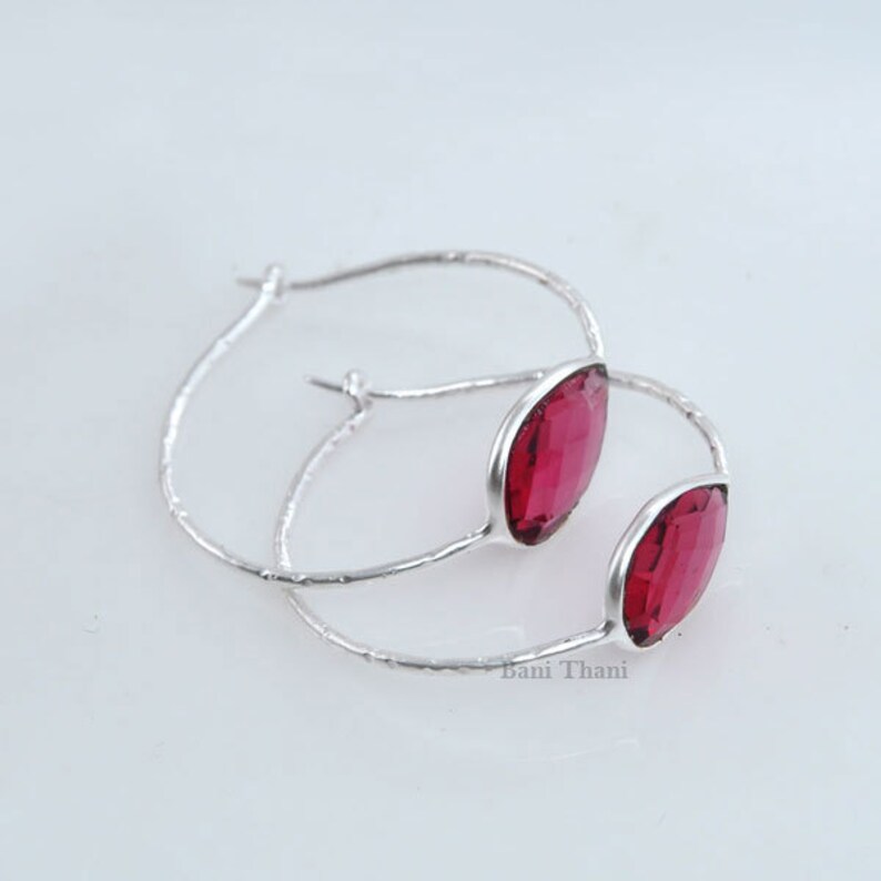 Oxidized Hammered Pear Shape Earrings