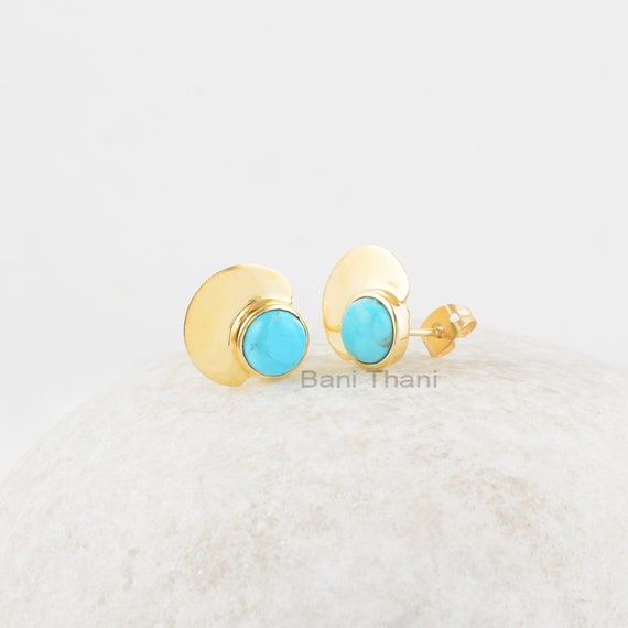 Orecchini Ovale Turchese Contornati Con Zirconi Bianchi In ARGENTO 925 - Foto 9