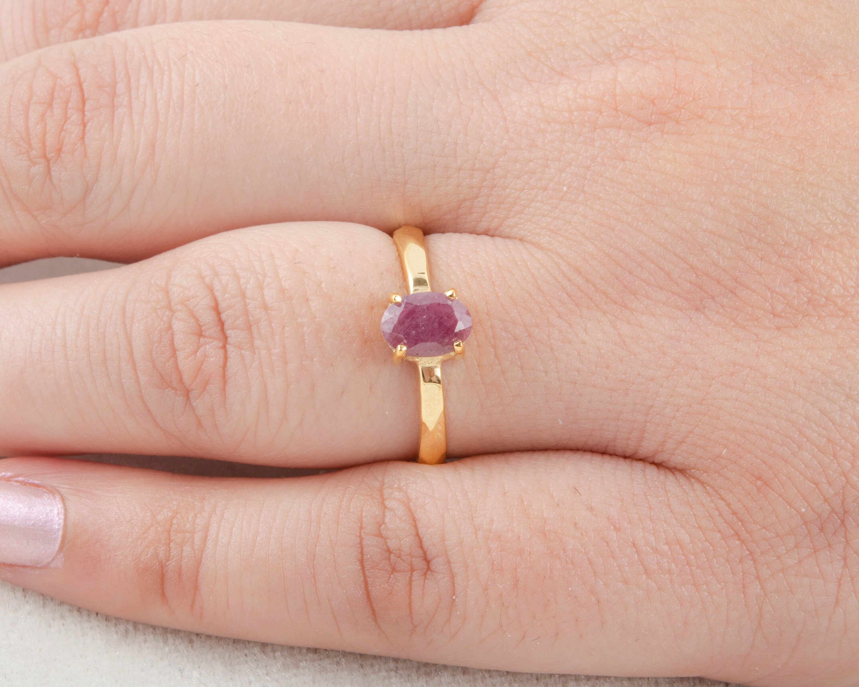 Ruby on Finger Ring Etsy Australia