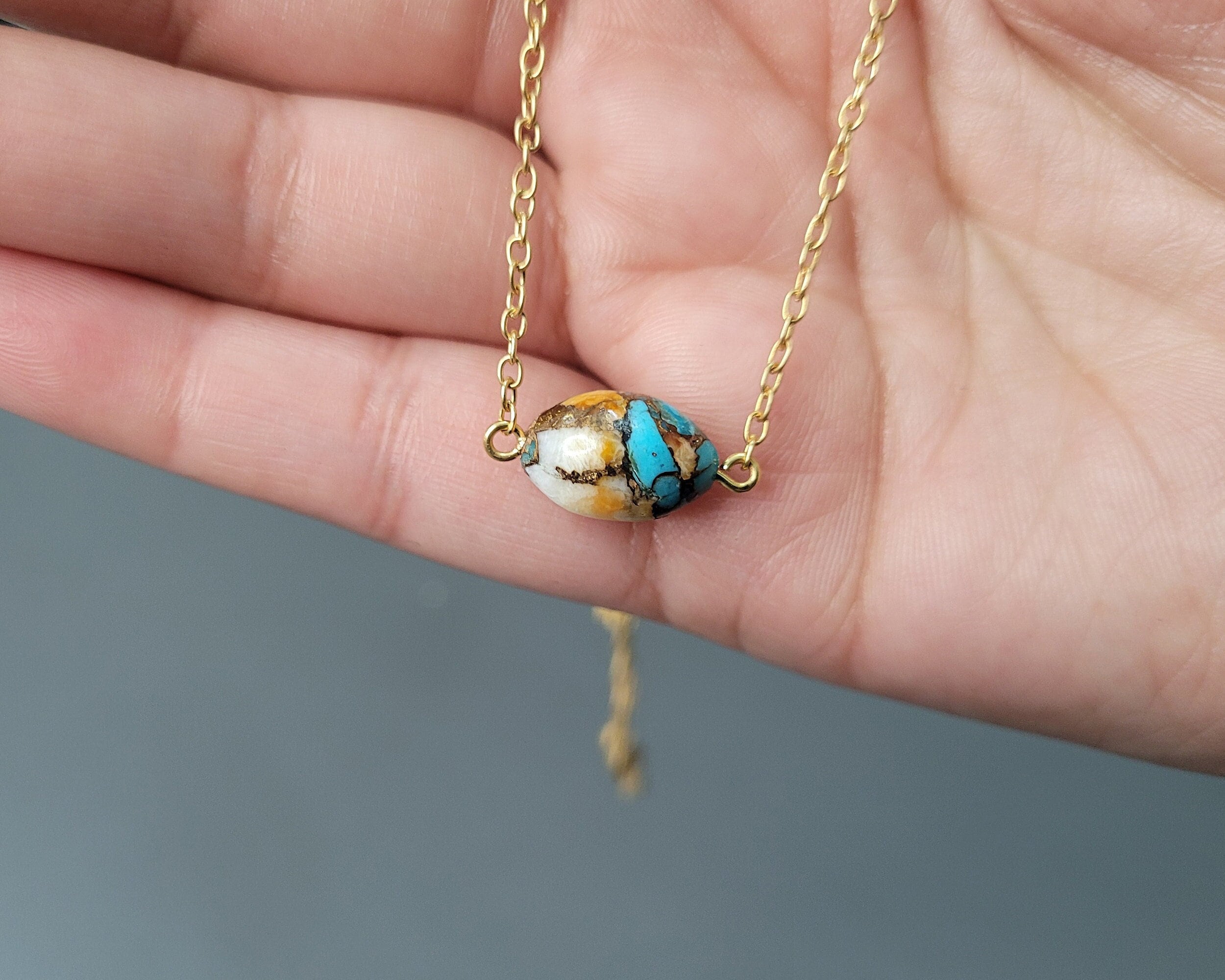 Collana In Argento Sterling Con Ciondolo In Amazzonite Naturale Turchese: Eleganza Artigianale Dal Perù