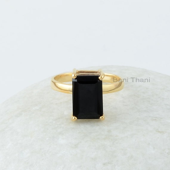 Banithani Black Onyx 925 Sterling Silver Ring For Women Gemstone Rings Finger Band Jewelry