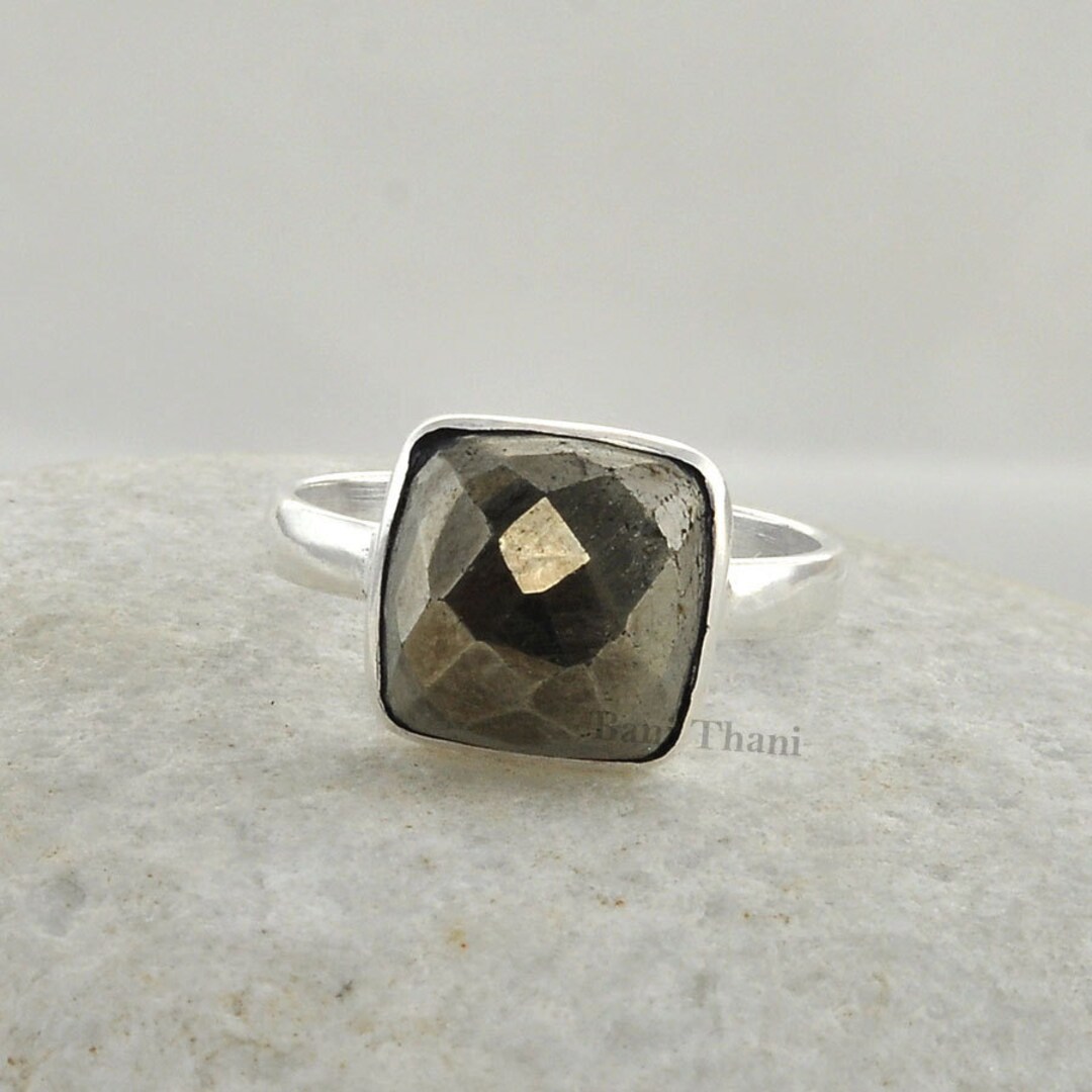 Bague En Argent Sterling 925 Avec Pierre Scolacite Naturelle – Faite Main, Taille 7