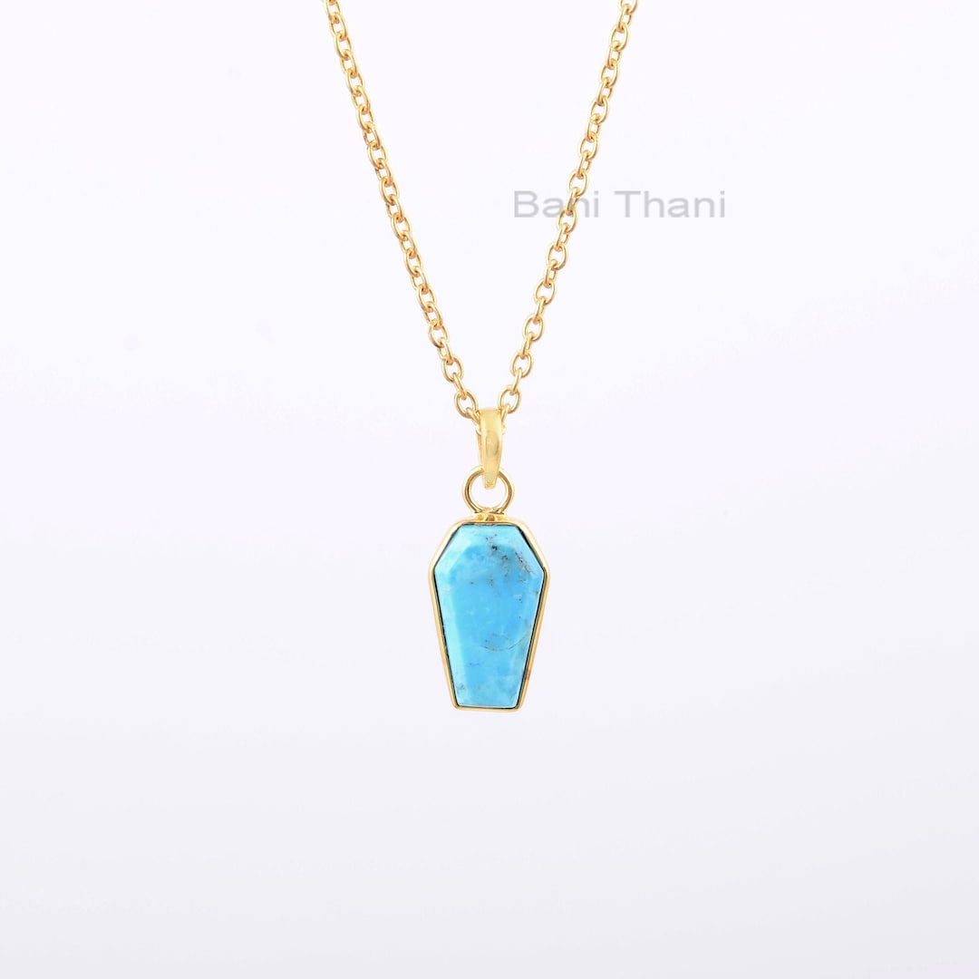 Pendentif Turquoise D'Arizona Et Argent 925 (3,6g) - Occasion, Forme Triangle, Pierre Bleue