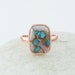 Turquoise Ring - Sterling Silver Ring - 10x14mm Gemstone Jewelry - Gift for Wife - Jewelry for Loved ones - Pink Opal Turquoise Copper Ring
