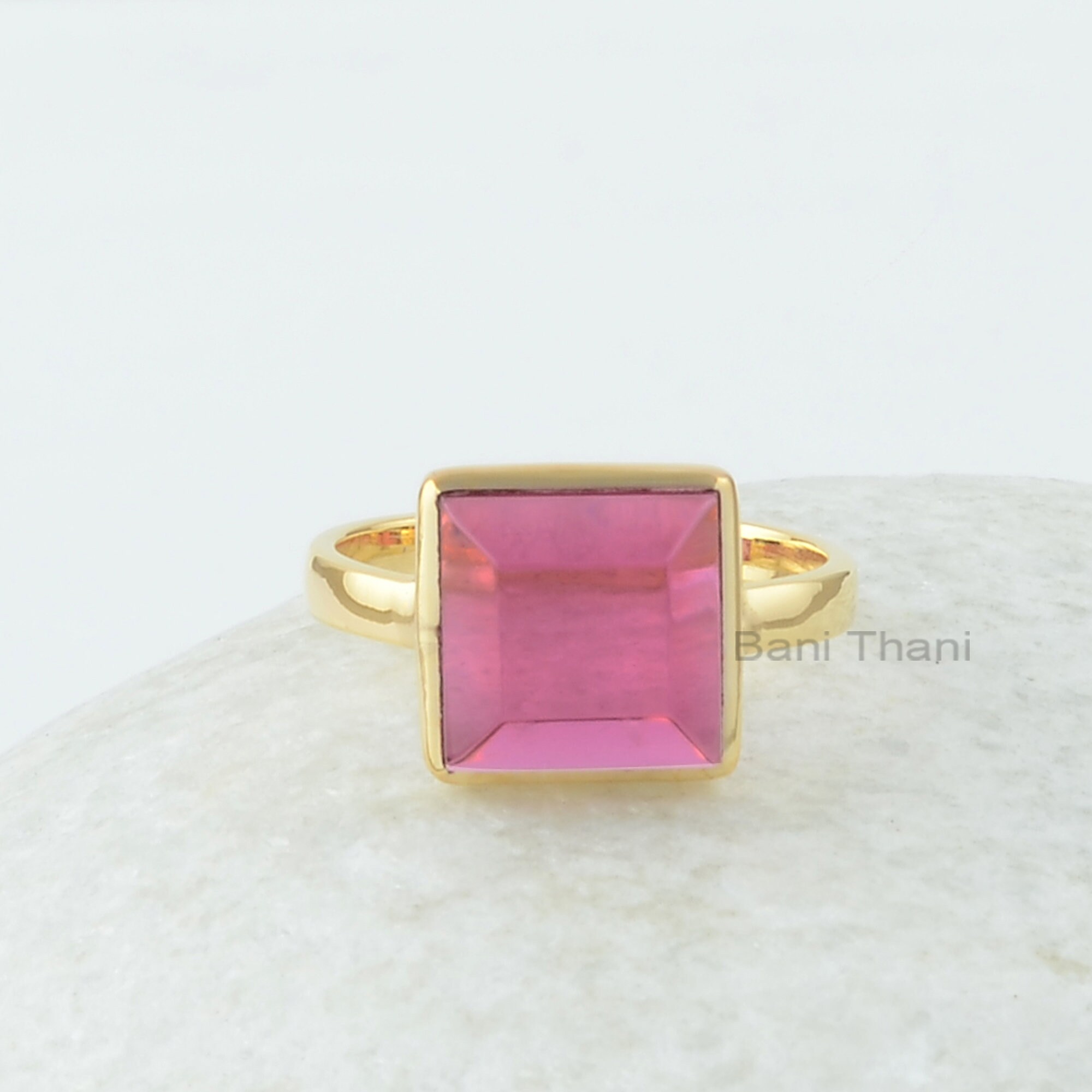Esty & Me Mens Square 10x10mm Simulated Ruby Ring in Sterling Silver Esty & Me Mens Square 10x10mm Simulated Ruby Ring in Sterling Silver