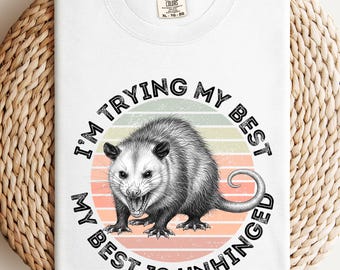 Possum Shirt -- Trying My Best: Men's & Women's Comfort Colors® Unisex Tee