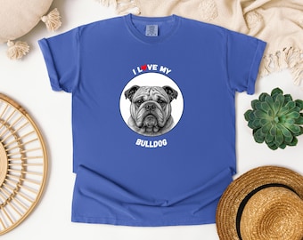 Bulldog Mom/Dad T-shirt: Comfort Colors® Unisex 100% Cotton