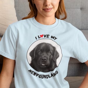 Newfoundland T-Shirt. Our Comfort Colors® Unisex T-Shirt Is The Perfect Gift For Newfoundland Owners! (Pastel Colors)