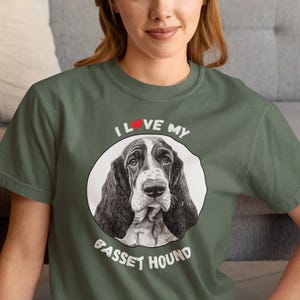 Basset Hound T-Shirt. Our Comfort Colors® Unisex T-Shirt Is The Perfect Gift For Basset Hound Owners! (Vivid Colors)
