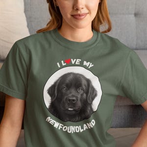Newfoundland Dog T-Shirt. Our Comfort Colors® Unisex T-Shirt Is The Perfect Gift For Newfoundland Owners! (Vivid Colors)