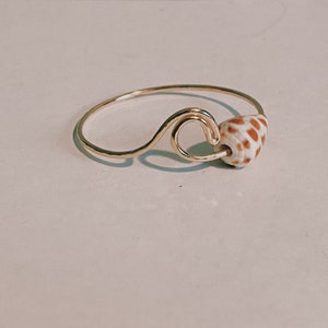 Gold Wave Shell Bangle
