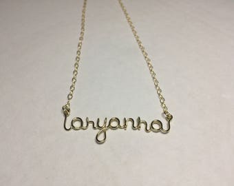 Wire Name Necklace