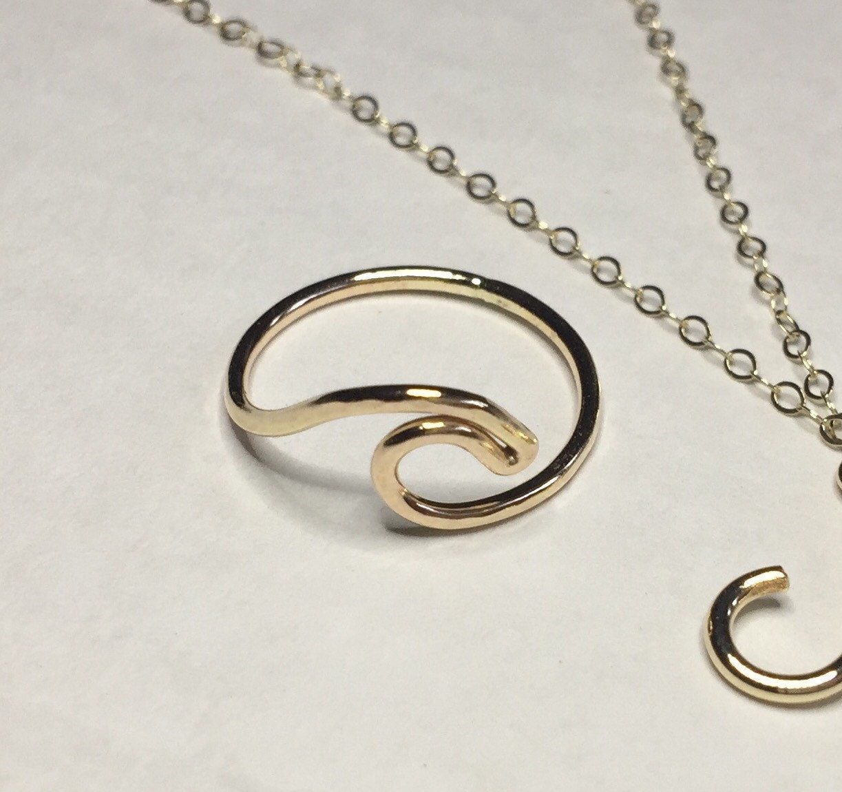 Gold Wave Ring - Etsy