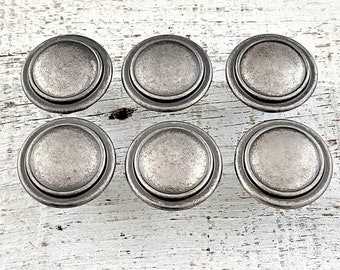 Drawer Knobs 6 Drawer Pulls Silver Cabinet Knobs Silver Dresser Knobs Mid Century Cabinet Door Pulls Home Improvement Decorative Knobs