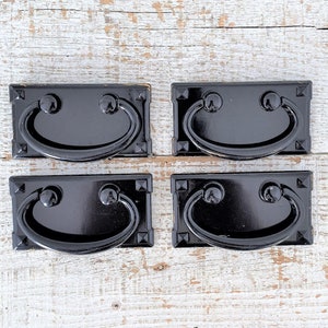 Drawer Handles 4 Drawer Pulls Black Drawer Pulls Dresser Drawer Handles Mid Century Hardware Swinging Handles Cabinet Door Pulls