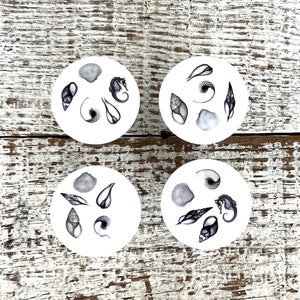 Drawer Knobs 4 Drawer Pulls Nautical Ceramic Drawer Pulls Black and White Ceramic Knobs White Cabinet Drawer Pulls Cottage Chic