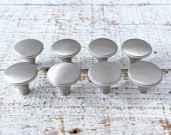 8er Set Schubladenknäufe aus gebürstetem Edelstahl