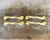 Drawer Pulls 4 Drawer Handles Brass Handles Mid Century Hardware Dresser Handles Cabinet Door Pull Hollywood Regency Handle Home Improvement