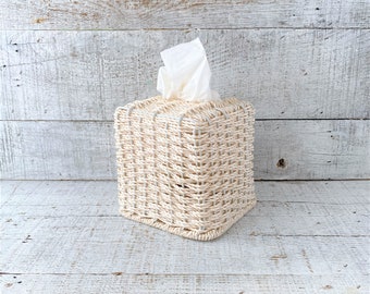 Rattan Tissue Box Etsy