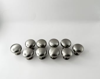 10er Schubladenknäufe aus gebürstetem Edelstahl