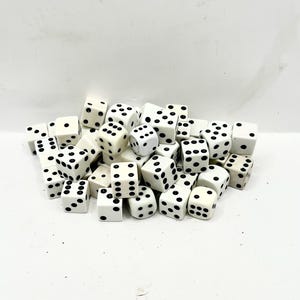 Dice 56 White Dice Board Game Dice Yahtzee Dice Craft Supplies Jewelry Making