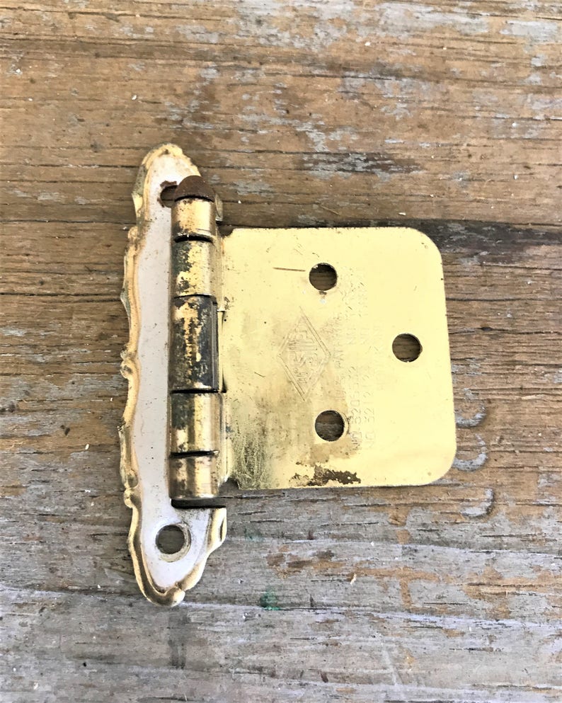 Hinges 24 Cabinet Door Hinges Old Hinges Brass Hinges Shabby Hinges Mid Century Flush Cabinet Door Hinges Kitchen Hardware Cabinet Hardware
