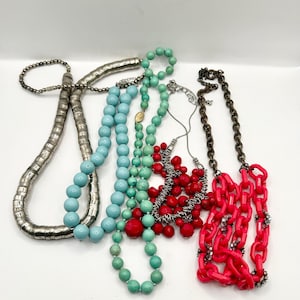 Vintage Costume Jewelry Lot: 3 lbs, 38 Pieces - Necklaces, Bracelets, Earrings